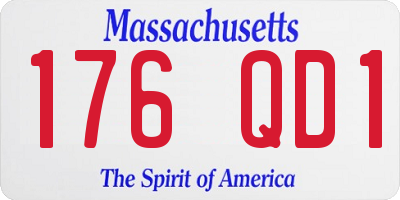 MA license plate 176QD1