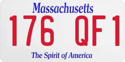 MA license plate 176QF1