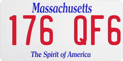 MA license plate 176QF6