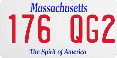 MA license plate 176QG2