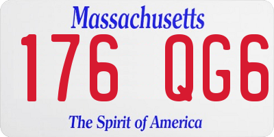 MA license plate 176QG6