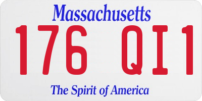 MA license plate 176QI1