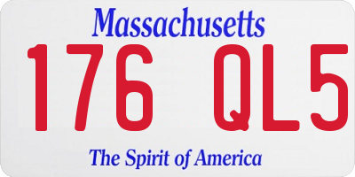 MA license plate 176QL5