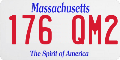 MA license plate 176QM2