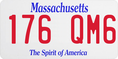 MA license plate 176QM6