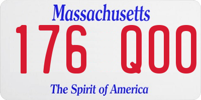 MA license plate 176QO0