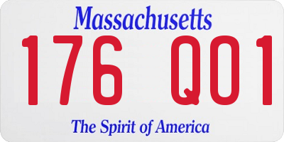 MA license plate 176QO1