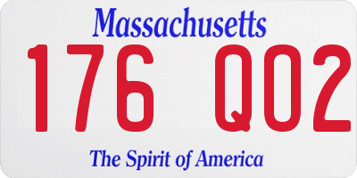 MA license plate 176QO2