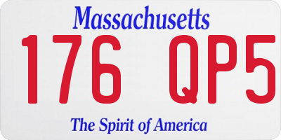 MA license plate 176QP5