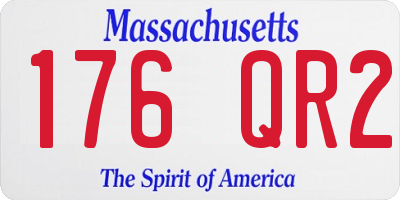 MA license plate 176QR2