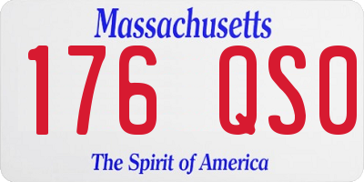 MA license plate 176QS0