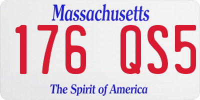 MA license plate 176QS5