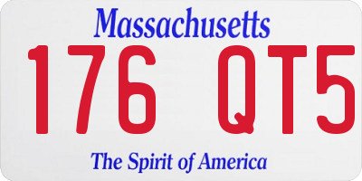 MA license plate 176QT5