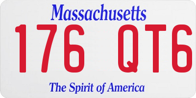 MA license plate 176QT6