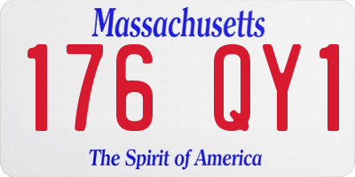 MA license plate 176QY1