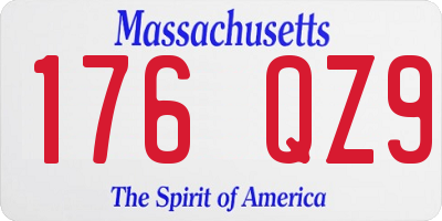 MA license plate 176QZ9