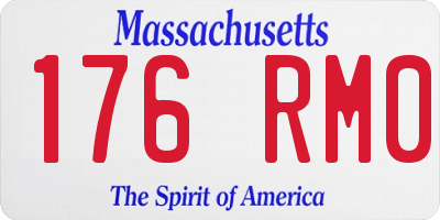 MA license plate 176RM0