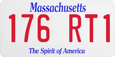 MA license plate 176RT1