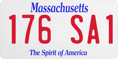 MA license plate 176SA1