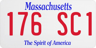 MA license plate 176SC1