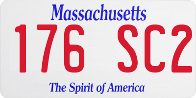 MA license plate 176SC2