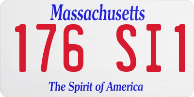 MA license plate 176SI1