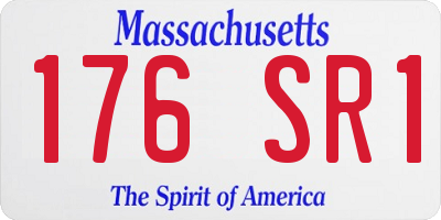 MA license plate 176SR1