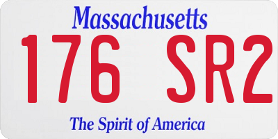 MA license plate 176SR2