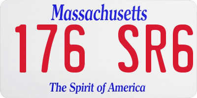 MA license plate 176SR6