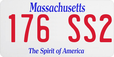 MA license plate 176SS2