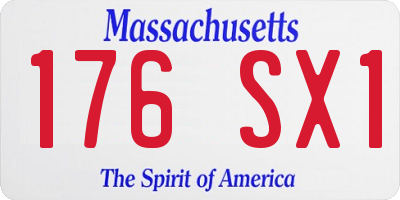 MA license plate 176SX1