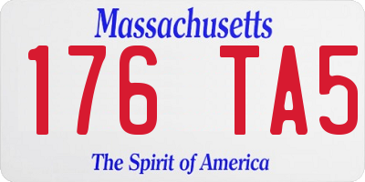 MA license plate 176TA5