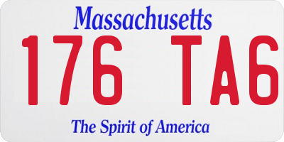 MA license plate 176TA6