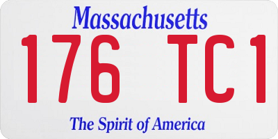 MA license plate 176TC1