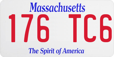 MA license plate 176TC6