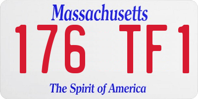 MA license plate 176TF1