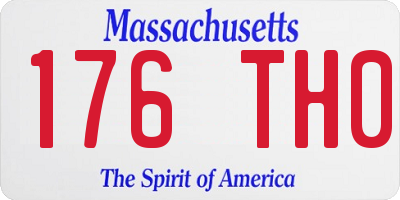 MA license plate 176TH0