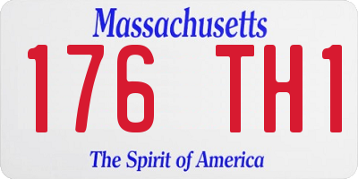 MA license plate 176TH1
