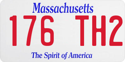 MA license plate 176TH2
