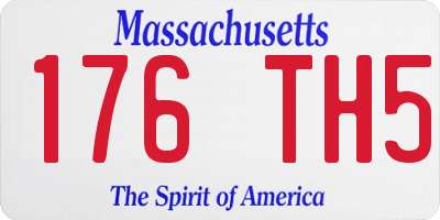MA license plate 176TH5