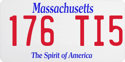 MA license plate 176TI5
