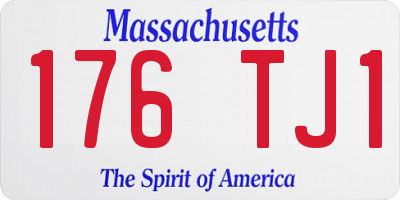 MA license plate 176TJ1