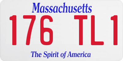 MA license plate 176TL1