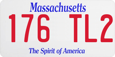 MA license plate 176TL2