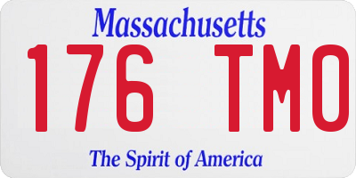 MA license plate 176TM0