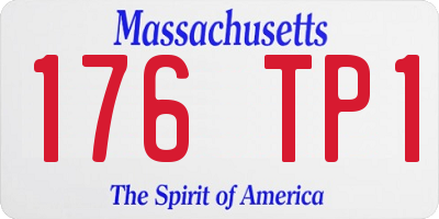 MA license plate 176TP1