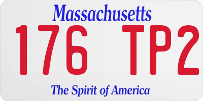 MA license plate 176TP2