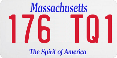 MA license plate 176TQ1