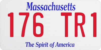 MA license plate 176TR1