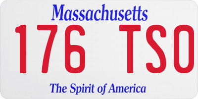 MA license plate 176TS0